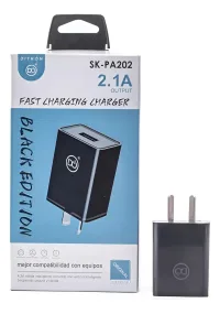 Cargador de pared carga rapida Ditron 2.1A color negro