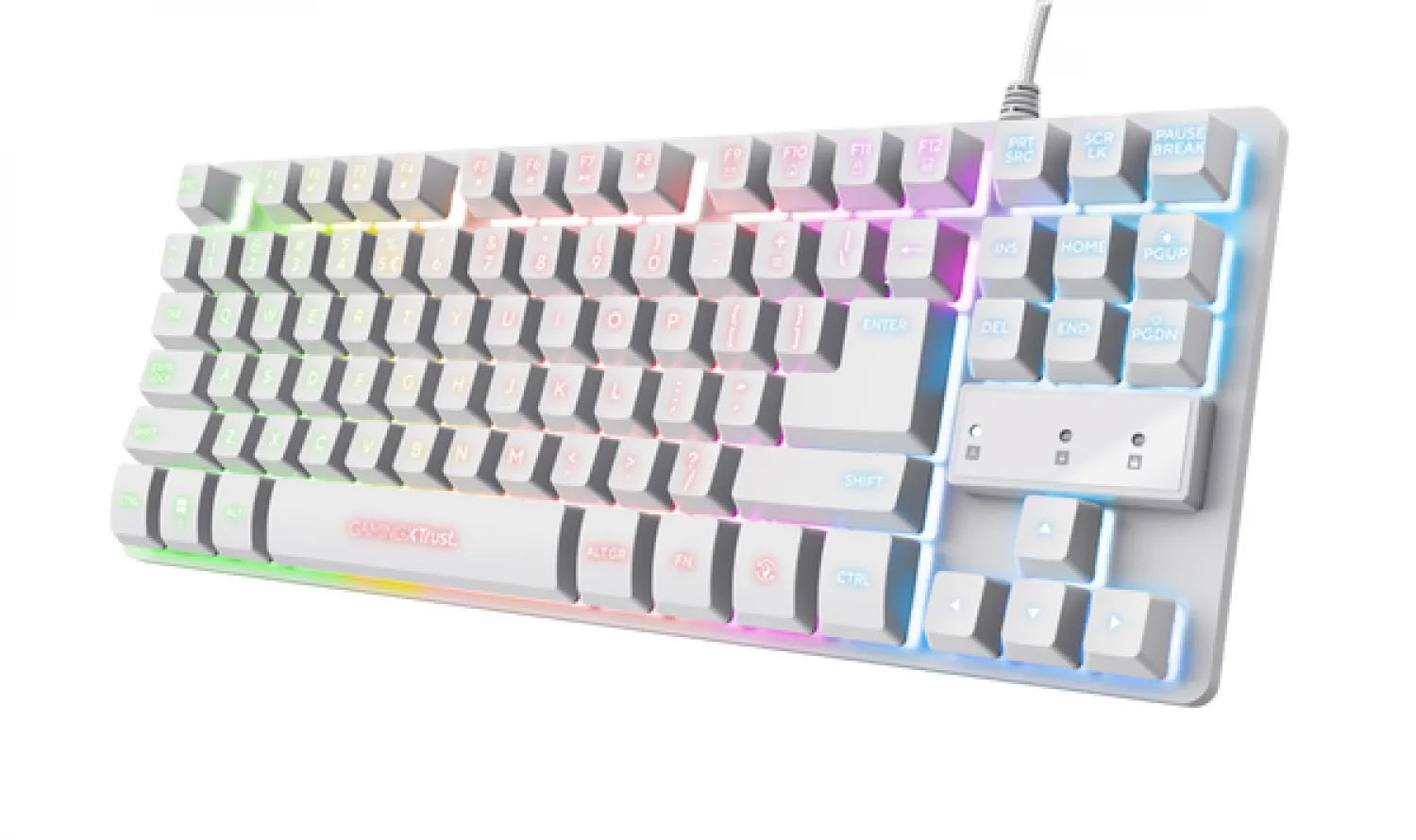 Periféricos Teclado Gamer Trust Thado Tkl Esp White Gxt833W