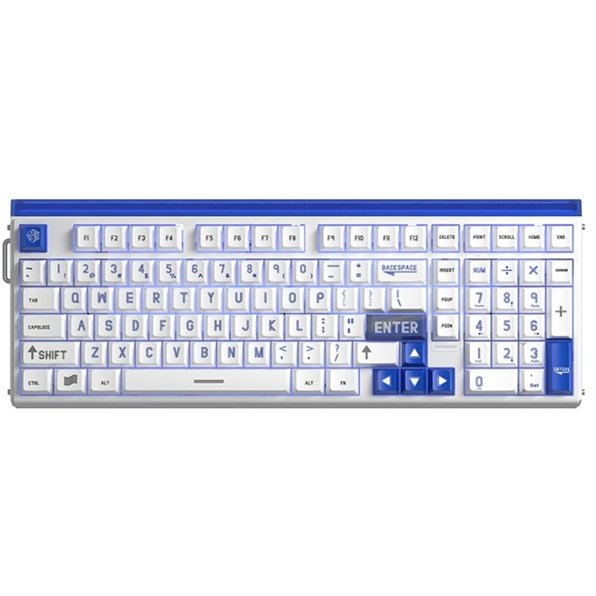 Periféricos Teclado Gamer Aula Hero 99 White + Purple RGB Switch Wing Chun Magnetico