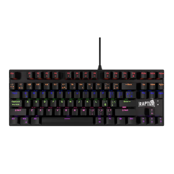 Periféricos Teclado Gamer Raptor Fireclaw Mecanico M87 RED