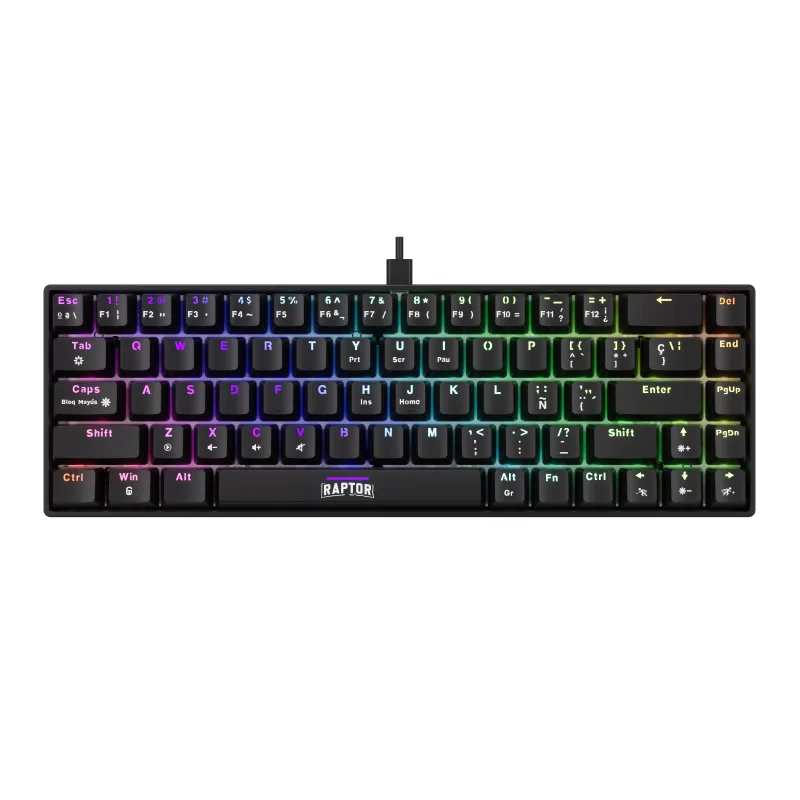 Periféricos Teclado Gamer Raptor Fireclaw Black Mecanico M68 RED — foto 2