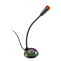 MICROFONO MEETION MC14 FLEXIBLE USB GAMER CON RGB !!