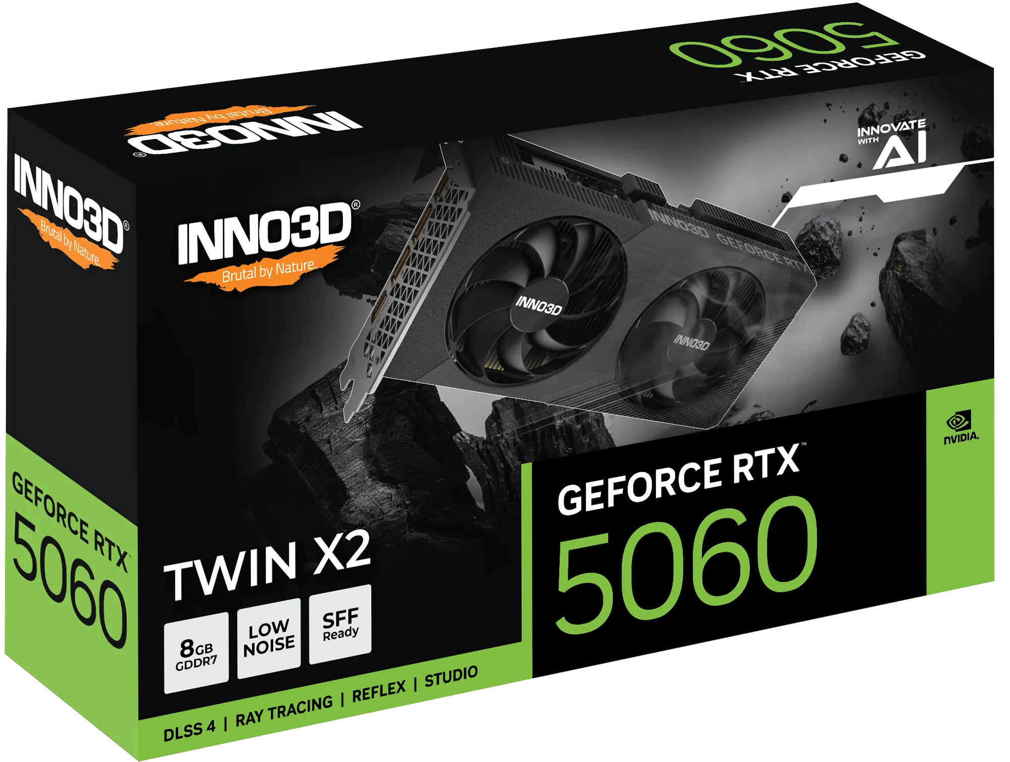 PLACA DE VIDEO INNO3D GEFORCE RTX 5060 TWIN X2 8GB DLSS4 GDDR7