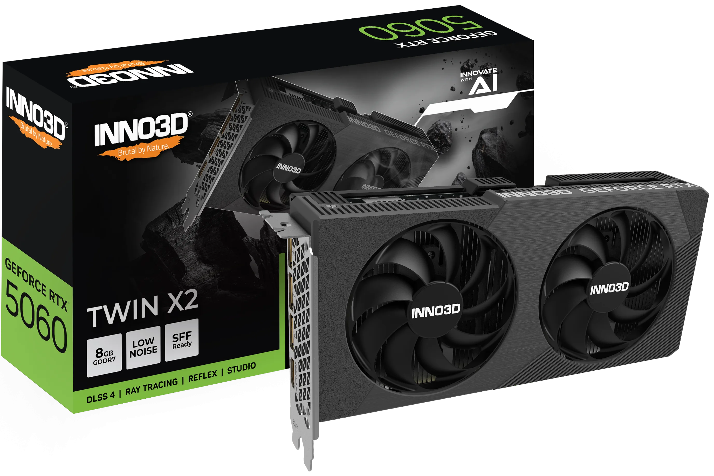Placa De Video Inno3d Geforce Rtx 5060 Twin X2 8gb Dlss4 Gddr7