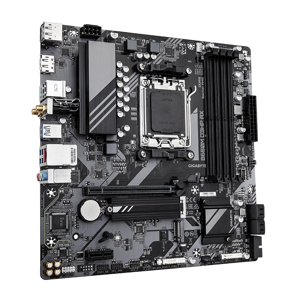 Motherboard Gigabyte B650m D3hp Ax Amd Ryzen Am5 Ultra Durable 
