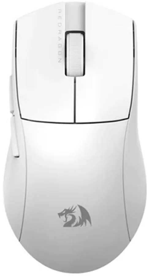 Mouse Gamer Inalámbrico Redragon King M916 Pro 4K Blanco 26.000 DPI PAW3395 49g Tri-Mode 2.4GHz Bluetooth