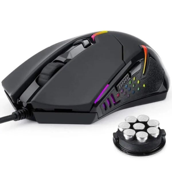 Mouse Gamer Redragon Centrophorus Rgb M601 7200 Dpi 1000hz 6 Botones Programables Peso Ajustable