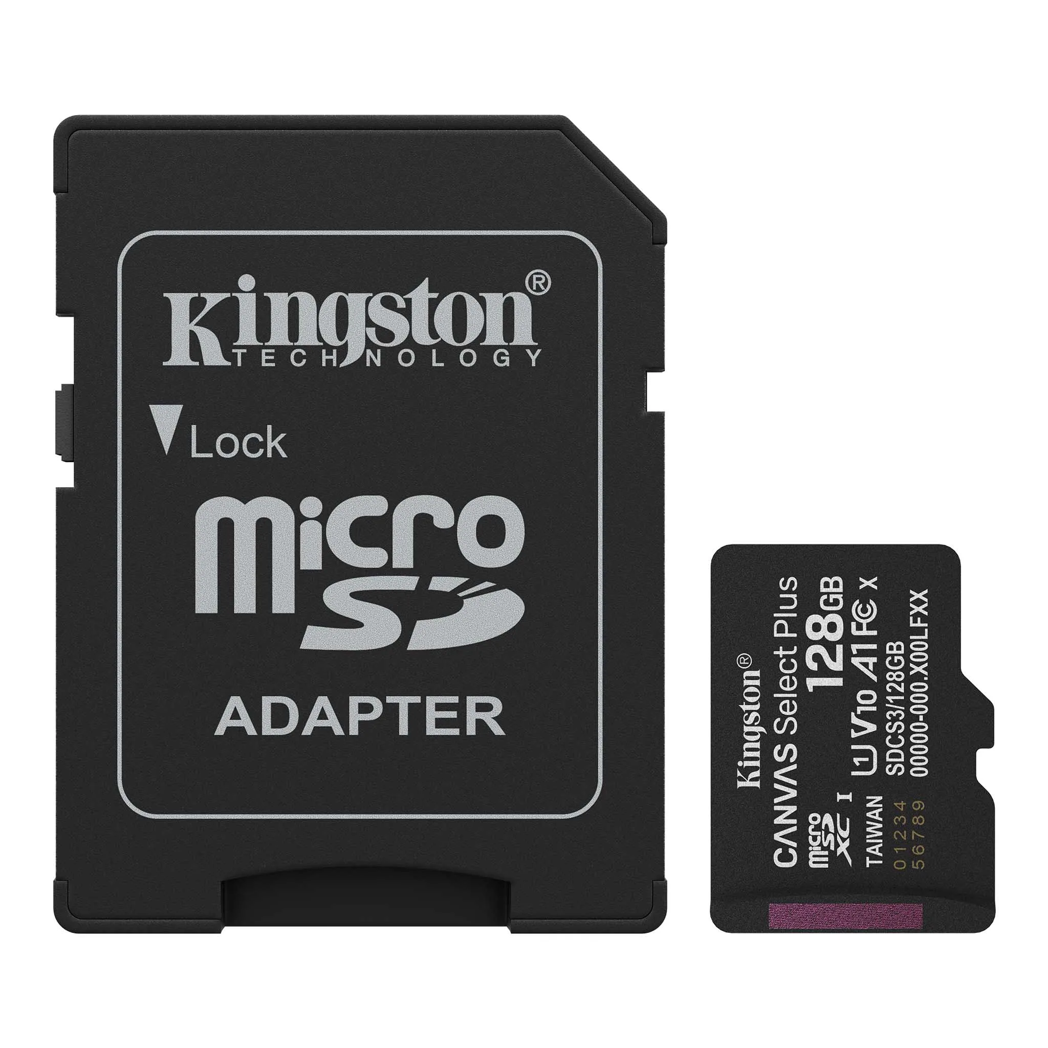 Microsd Kingston 128gb Canvas Select Plus 100mb/s Clase 10 Sdcs3/128gb