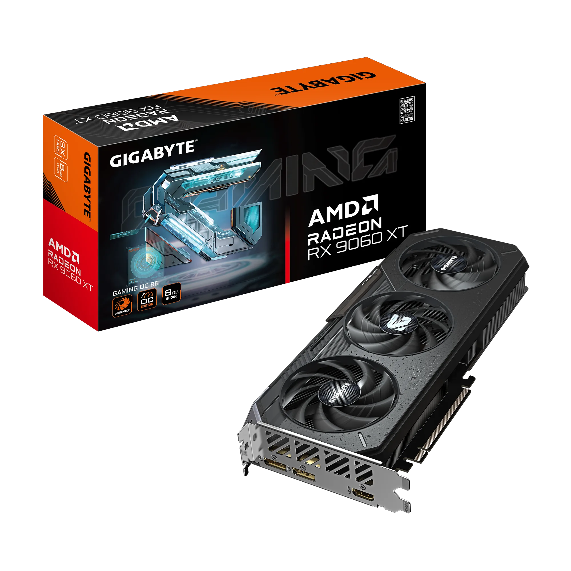 PLACA DE VIDEO GIGABYTE AMD RADEON RX 9060 XT GAMING OC 8GB