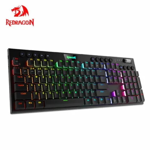 Teclado Redragon K618 Rgb Sp Rd Horus Wireless Red Swtich Full