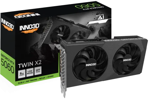 Placa De Video Inno3d Geforce Rtx 5060 Twin X2 8gb Dlss4 Gddr7