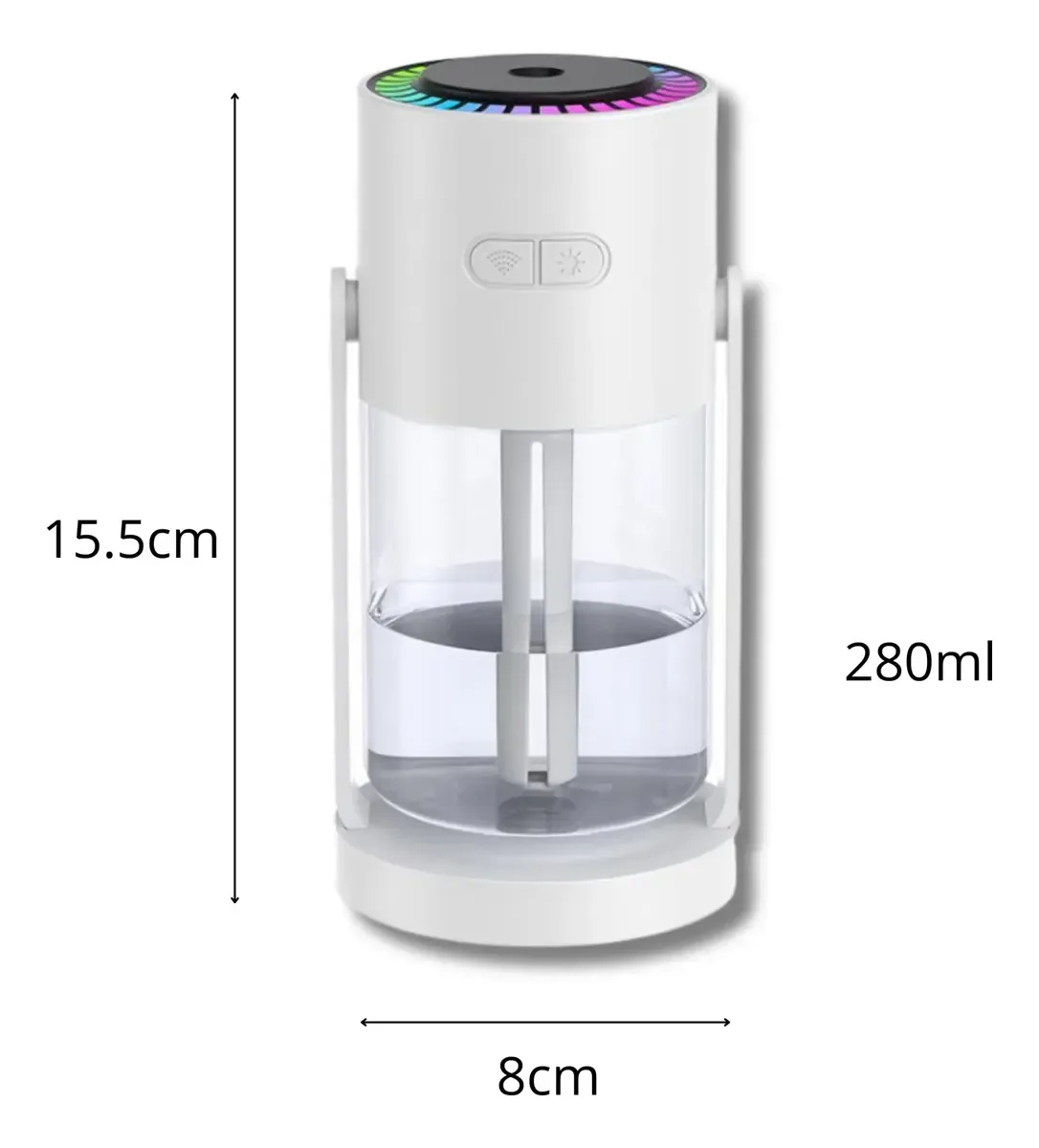 Humidificador Difusor Proyector Led Estrellas Rojas 280ml Usb