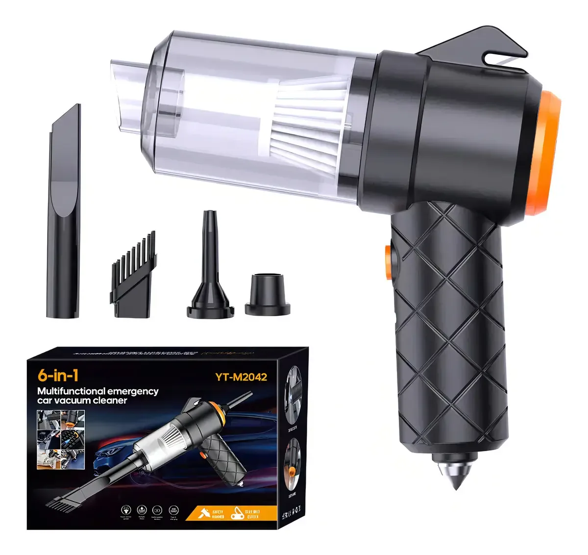 Aspiradora Inalámbrica Usb Para Hogar Auto 6 En 1 Portatil