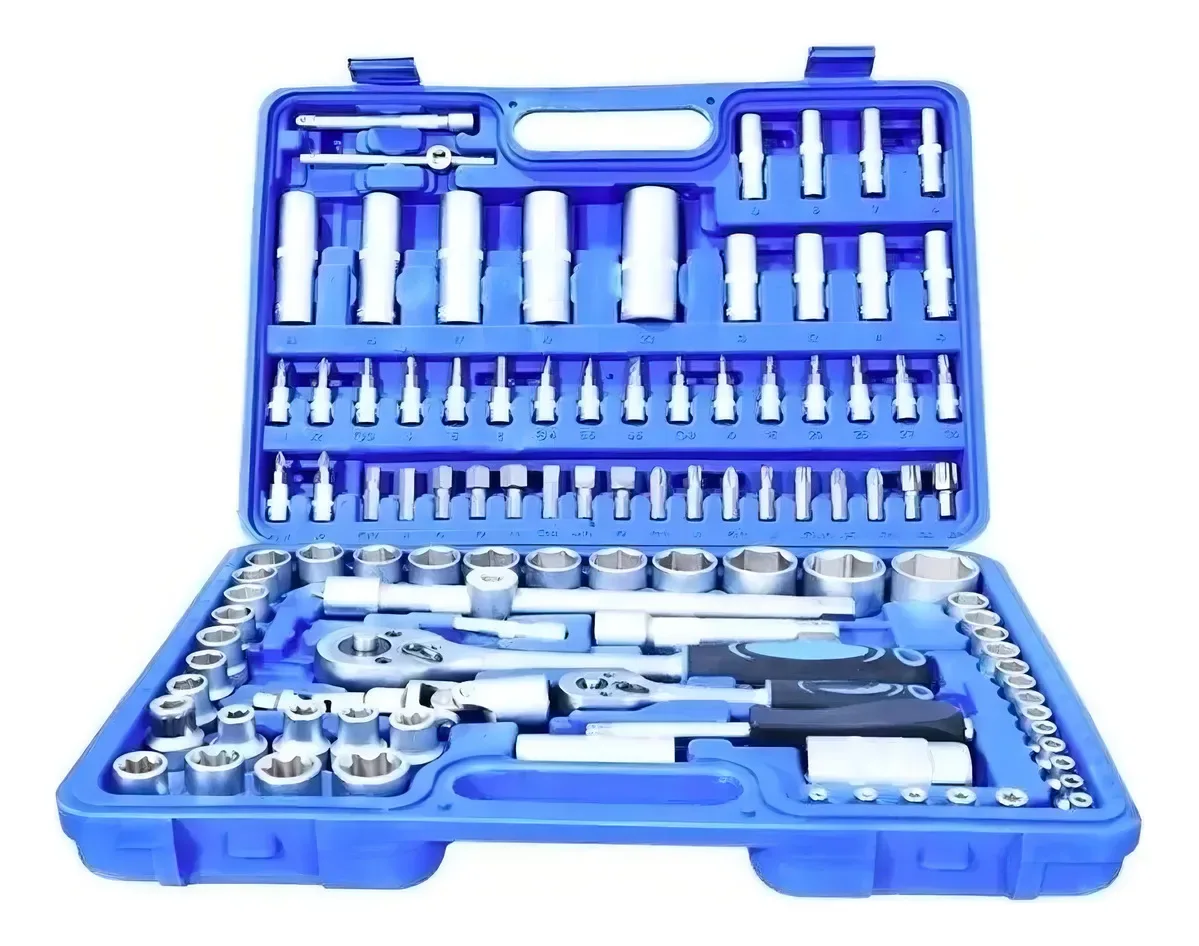 Set Juego De Llaves Tubos Crique Y Puntas Combinadas 108 Piezas