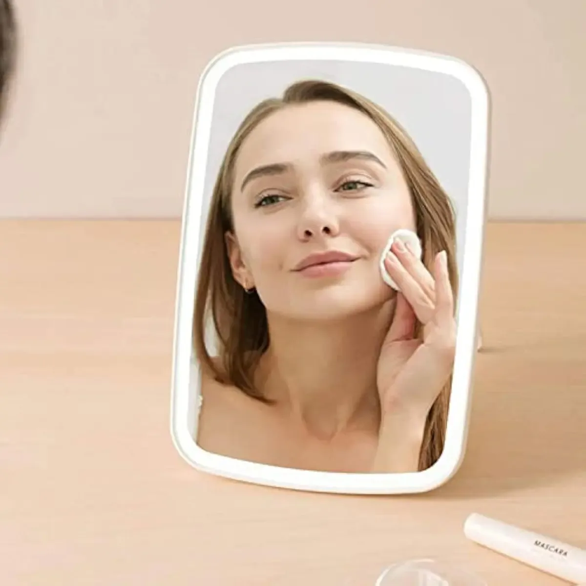 Espejo Para Maquillaje Con Luz Led Portatil Touch 3 Modos Usb
