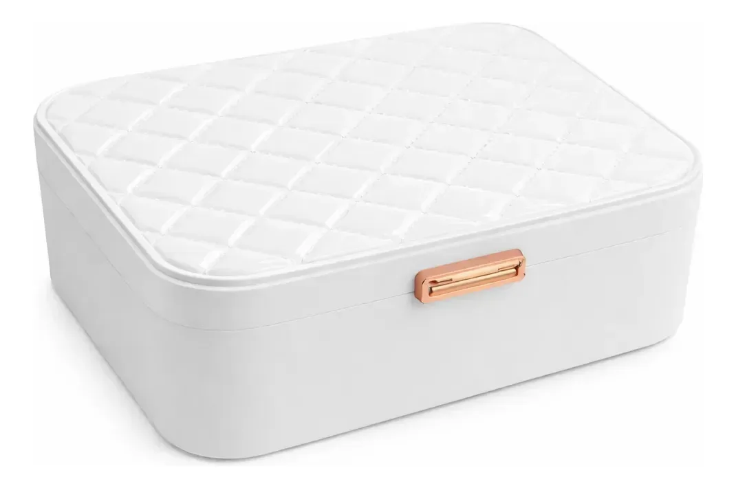 Organizador De Maquillaje Con Espejo Led Usb Portatil