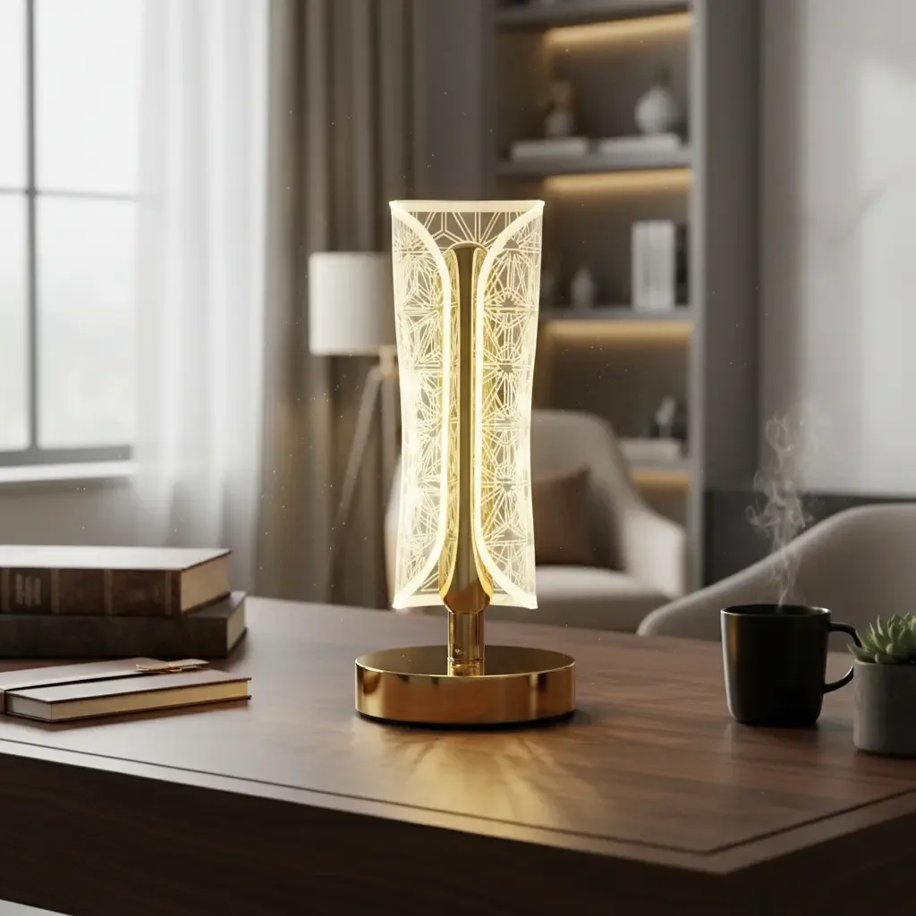 Lampara Led Decorativa Recargable 3 Modos Mesa De Luz