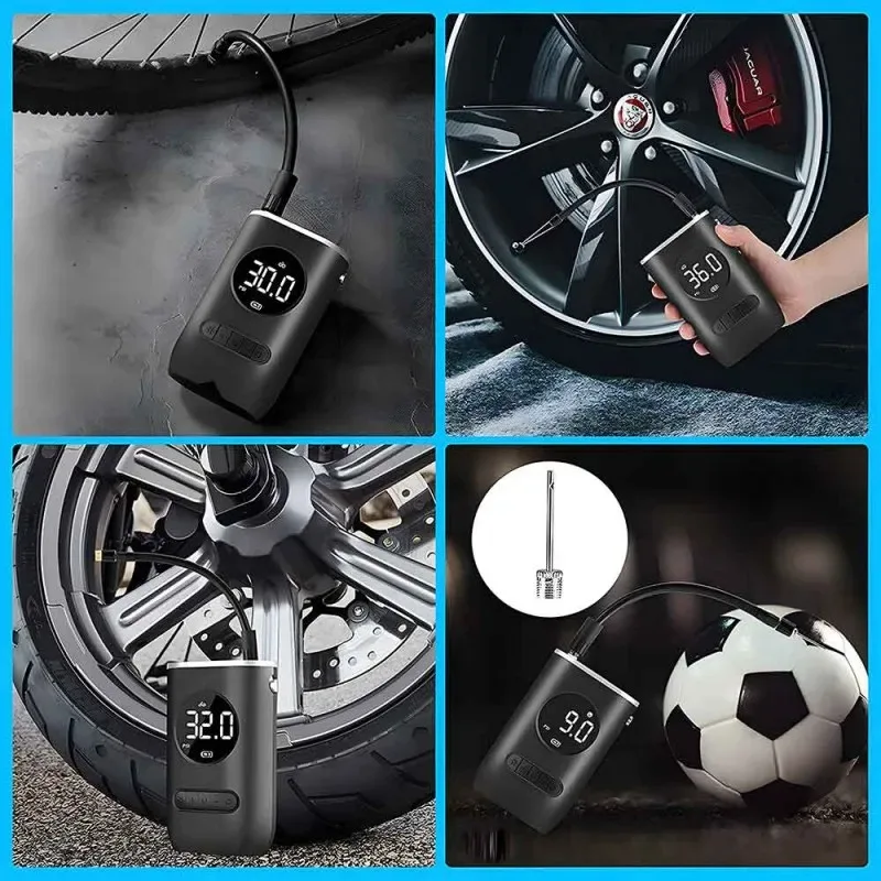 Compresor De Aire Portatil Inflador Recargable Auto Camioneta Bicicleta Moto Pelota Inflables