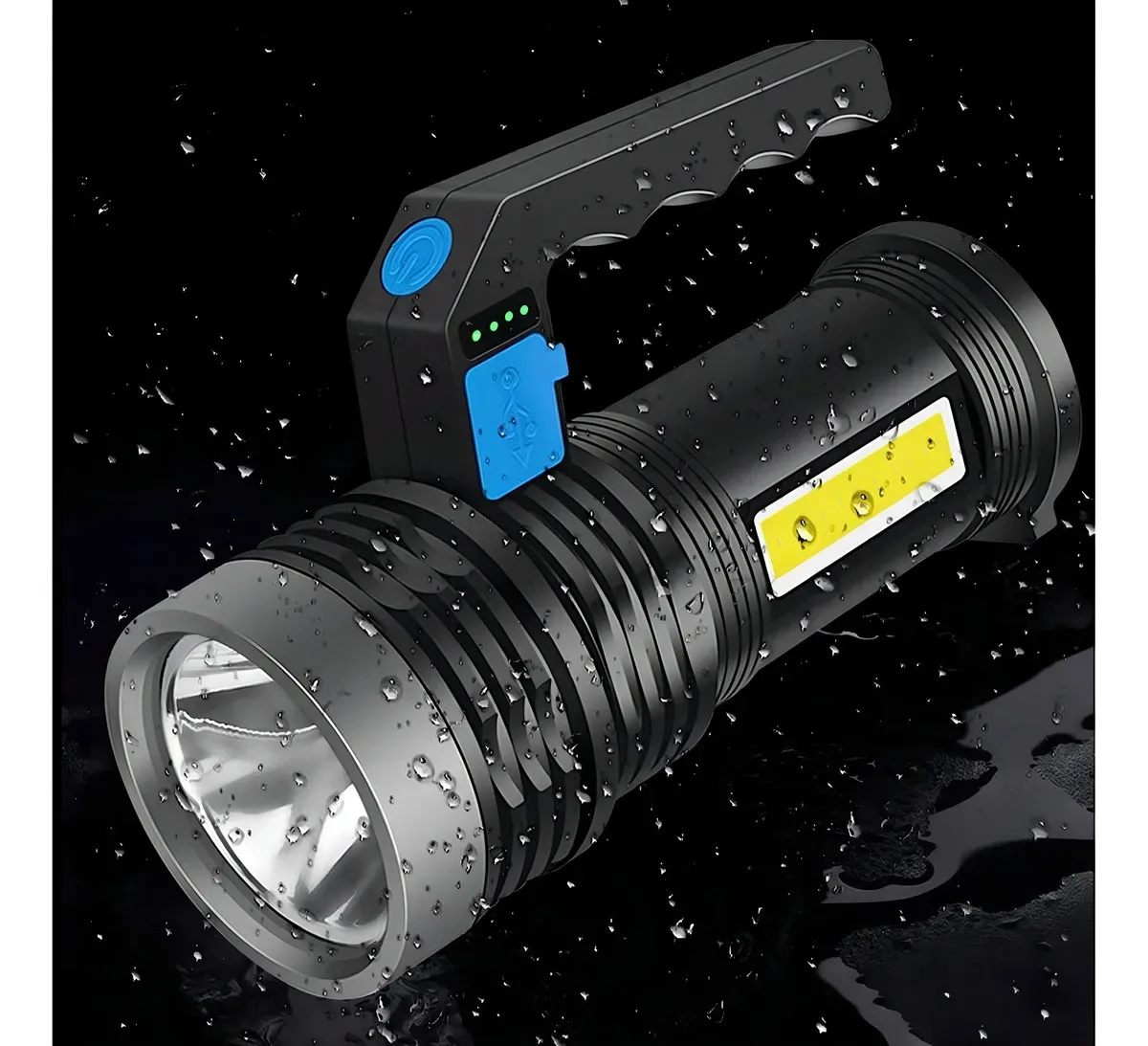 Linterna Led Recargable Usb Camping Buscahuella 3w Led Cob Linterna Negro Luz Fria/dia