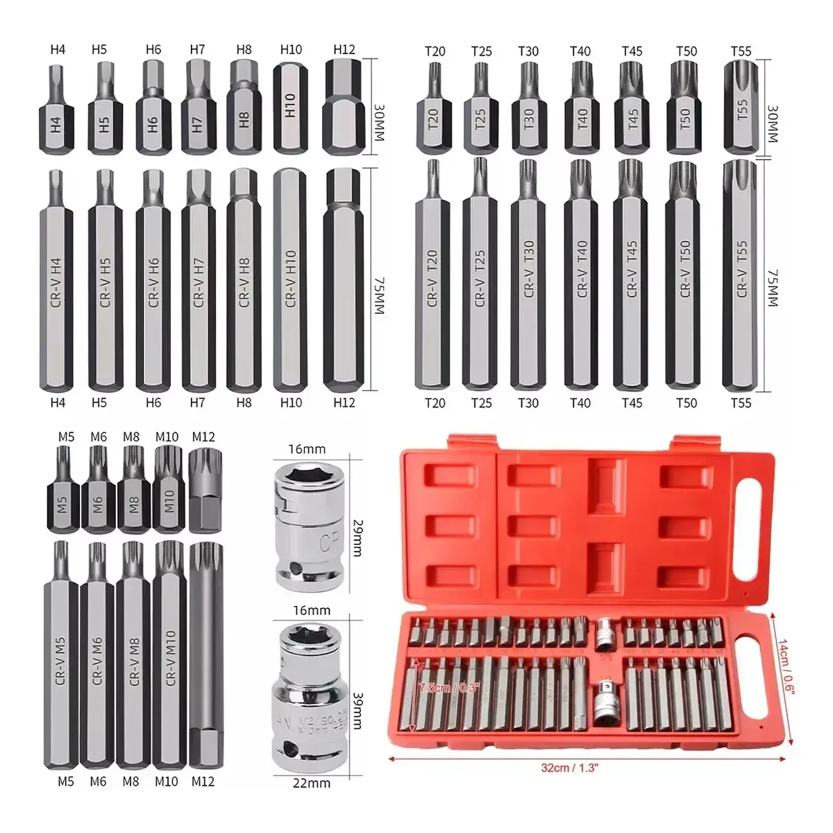 Juego Puntas Torx Allen 40 Piezas Set En Caja Multiestria