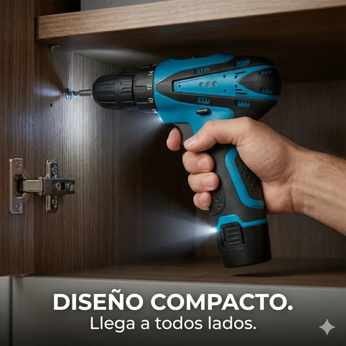 Taladro Inalámbrico Percutor Atornillador + 2 Baterías 12v Maletin
