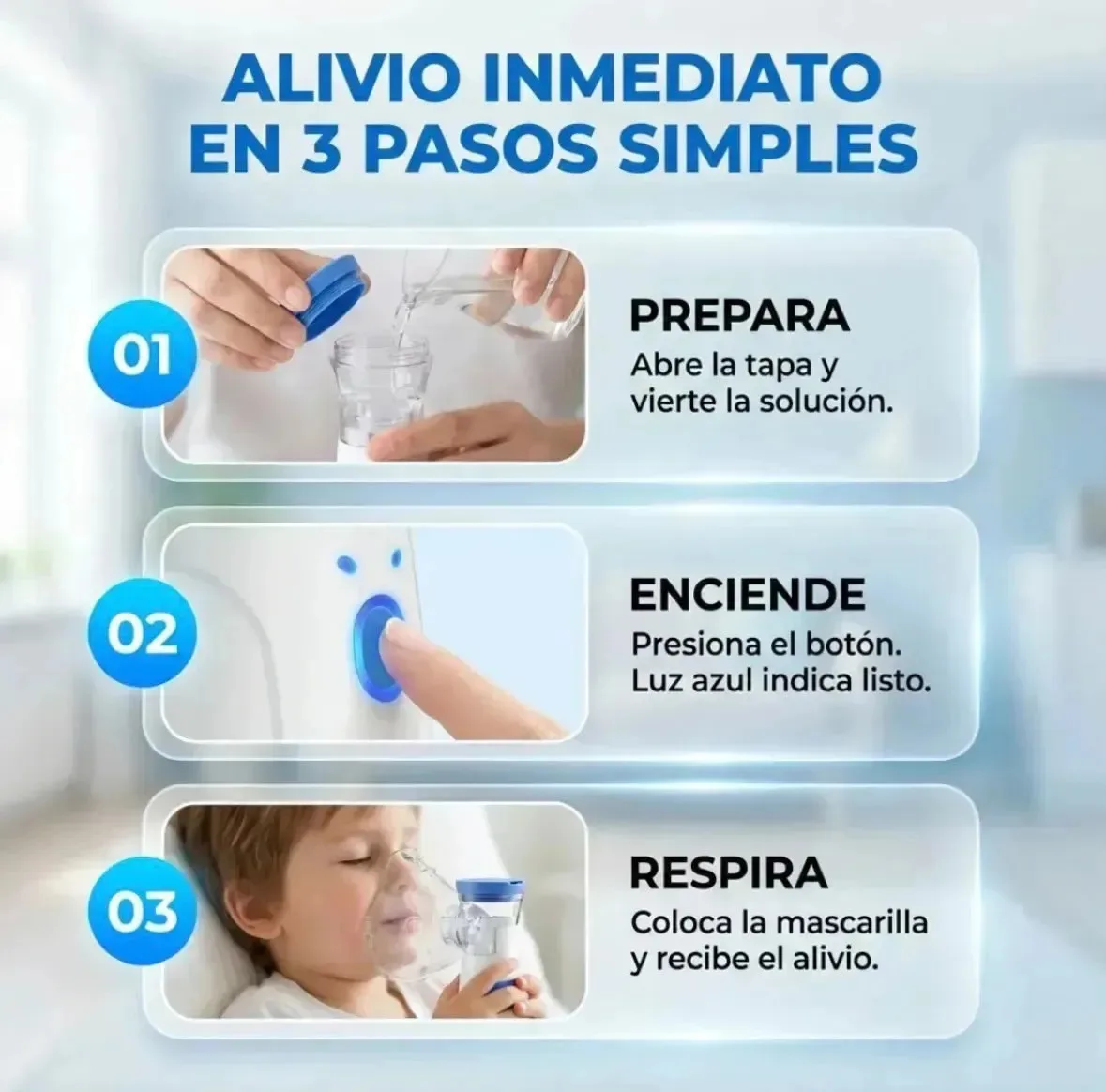 Nebulizador Ultrasónico Portátil Mesh Jsl W302 Niños Adultos