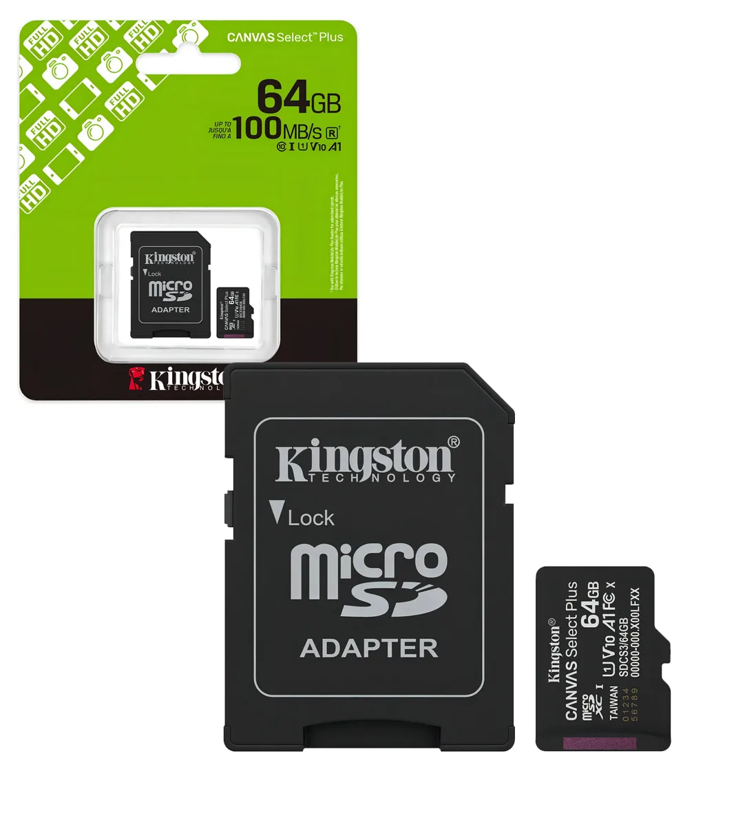 Tarjeta De Memoria Micro Sd Kingston Canvas Select Plus 64gb