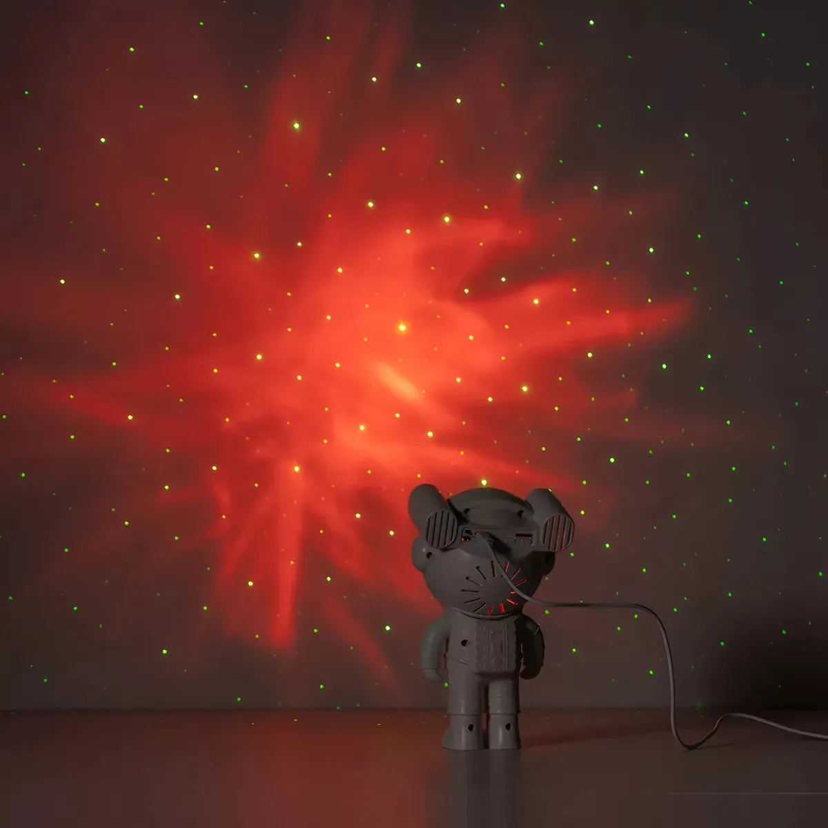 Astronauta Proyector Estrellas Galaxia Lampara Parlante Bluetooth Blanco