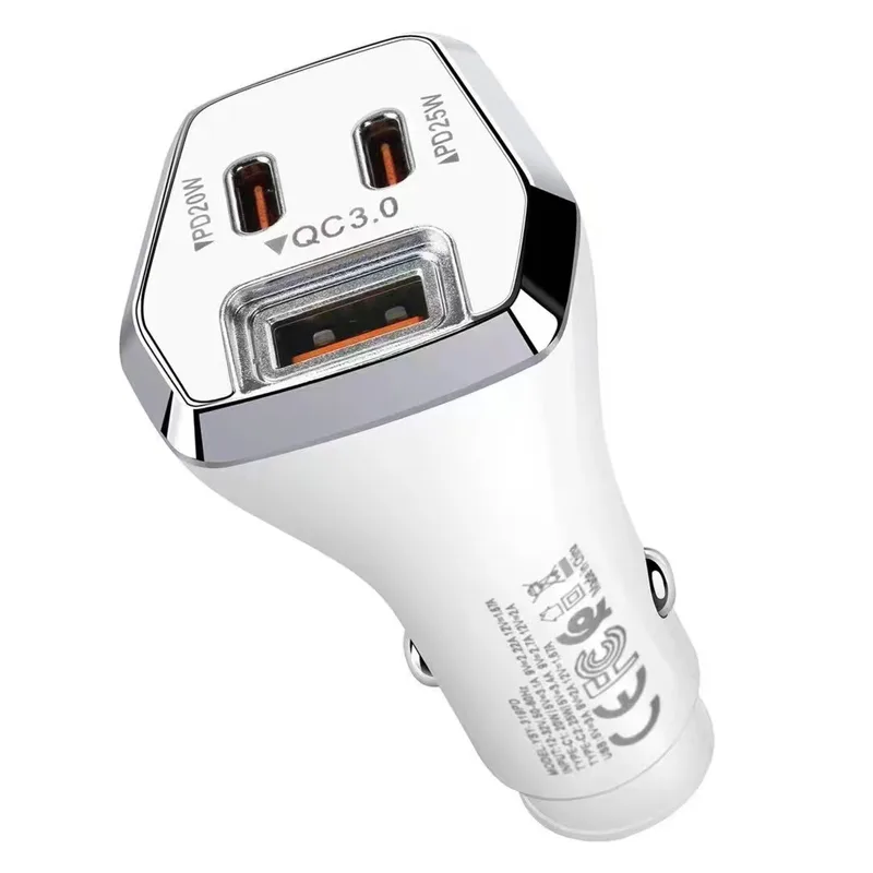 Cargador De Celulares Para Auto 3.1a Carga Rapida 3 Puertos
