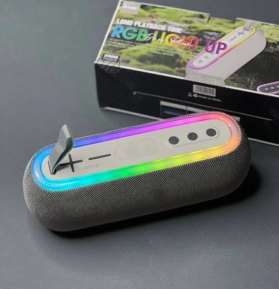 Parlante Portátil Bluetooth Inalámbrico Led Rgb Bts2192 Negro 10w