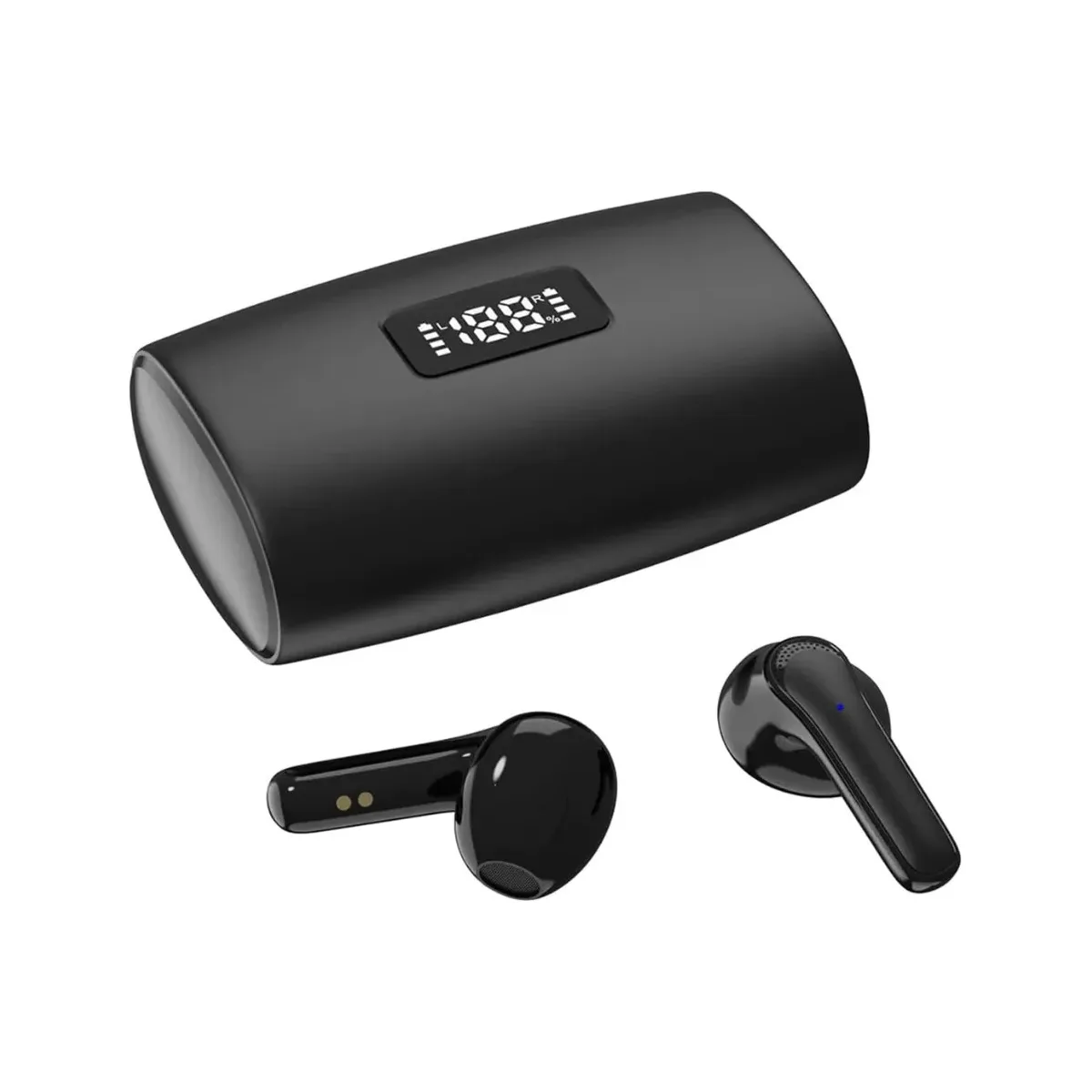 Auriculares Inalambricos Bluetooth In Ear Tws Mic Power Bank Negros