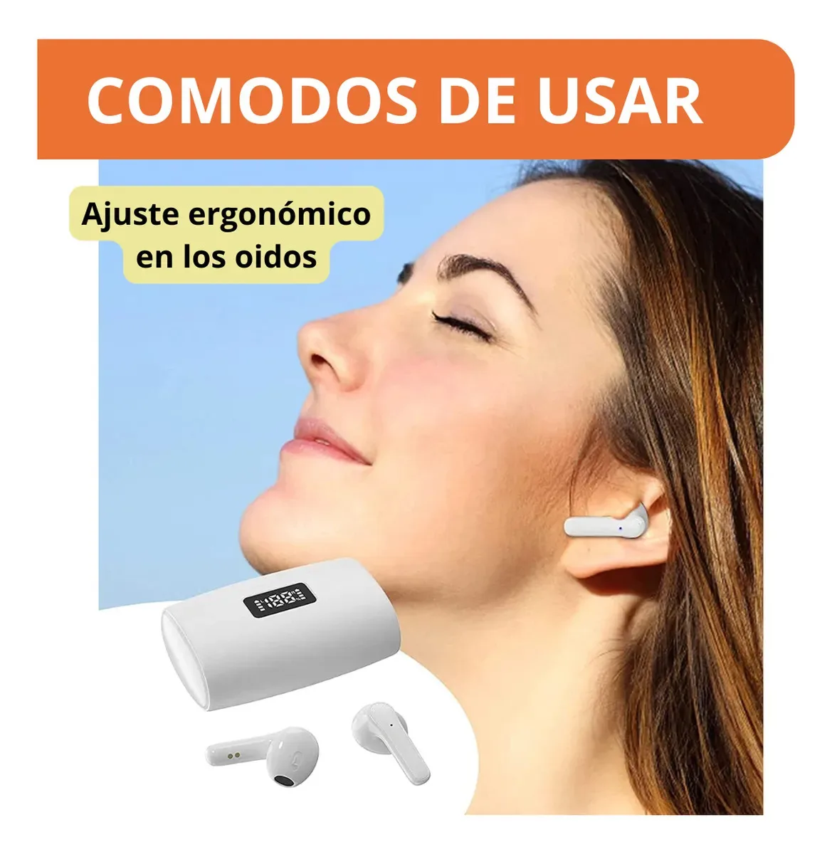Auriculares Inalambricos Bluetooth In Ear Tws Mic Power Bank Negros