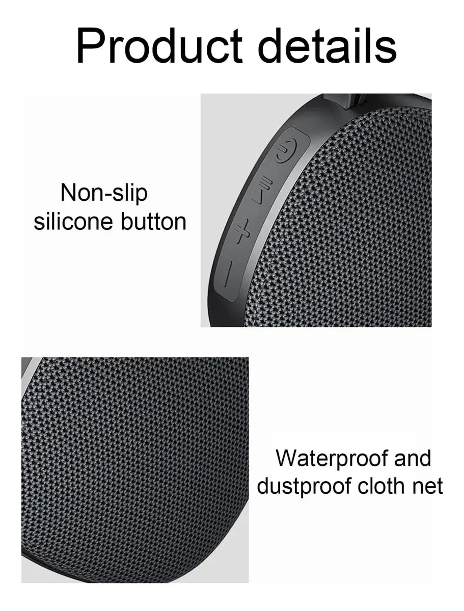 Parlante Bluetooth Portatil Sd Radio Resistente Agua Potente Negro