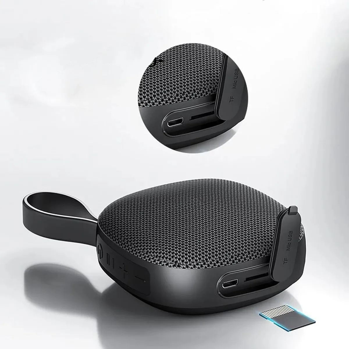 Parlante Bluetooth Portatil Sd Radio Resistente Agua Potente Negro