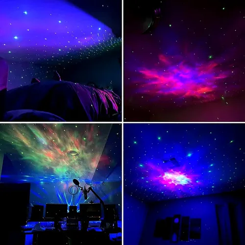 Proyector Astronauta Galaxia Estrellas Velador Lámpara Luz