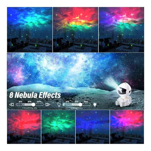 Proyector Astronauta Galaxia Estrellas Velador Lámpara Luz