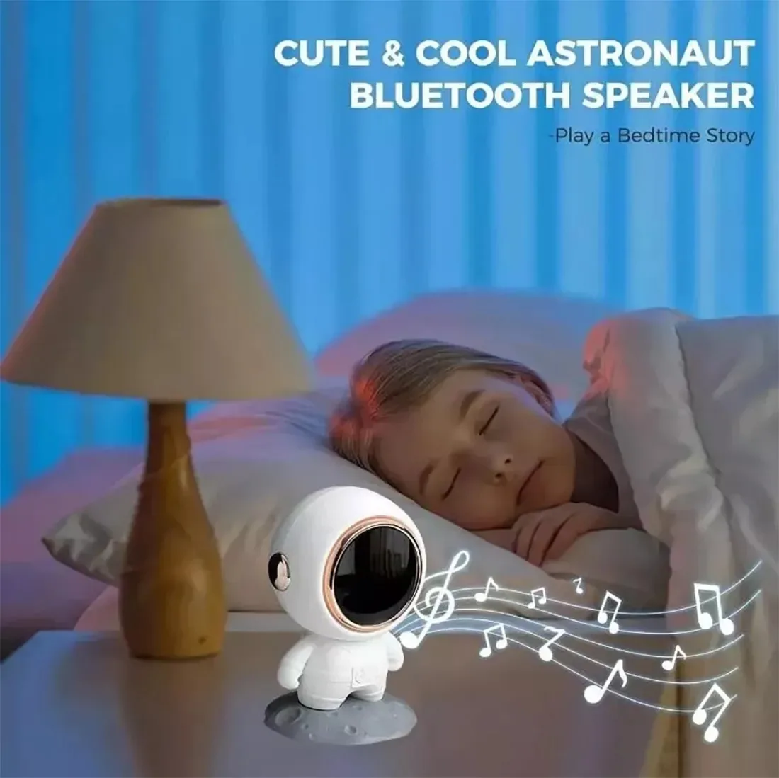 Parlante Bluetooth Astronauta Led 5w Portátil Recargable Blanco