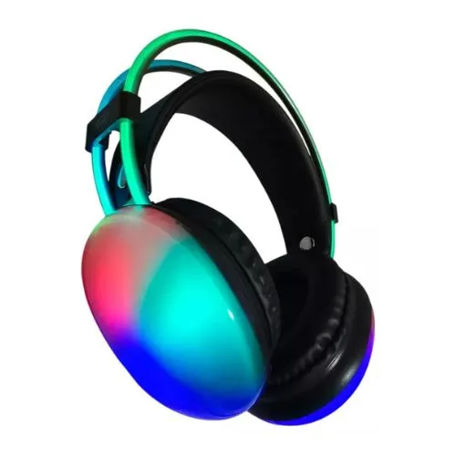 Auricular Bluetooth Vincha Inalambricos Luces Rgb Opcional Color Negro