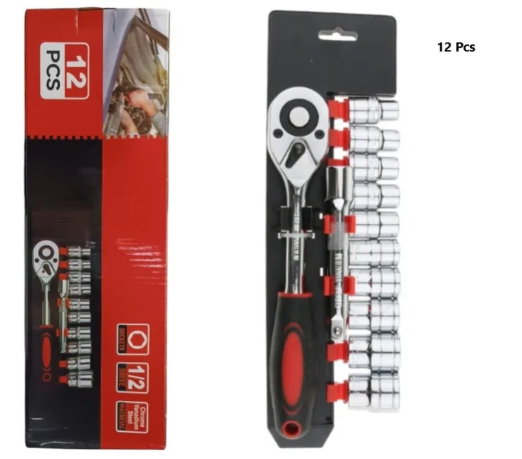 Juego Llave Crique Centralfer 1/2 Pulgadas 12 Piezas 8-22mm Tubo Cromado