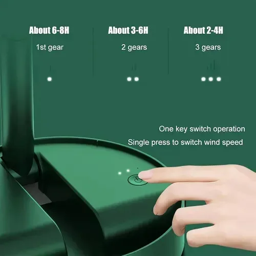 Ventilador Portatil Plegable Recargable Usb Soporte Celular Escritorio Hogar Viaje Color Blanco