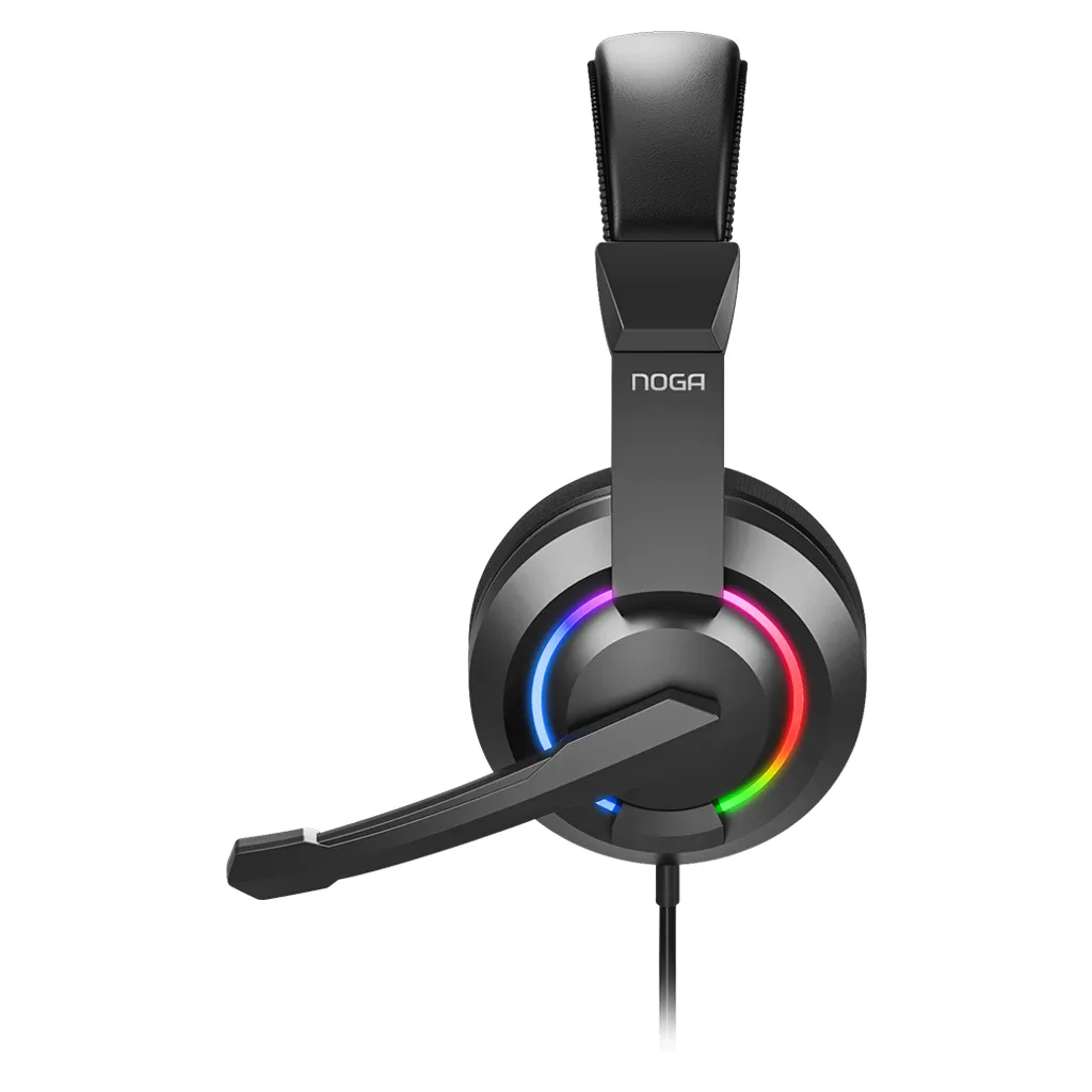 Auriculares Gamer Micrófono Noga St-704 Pc Consolas 3.5mm Rgb Led Usb