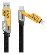 Cable USB Tipo C para Iphone Android 65w Usb A y C 4 en 1 tipo IP nylon carga rápida