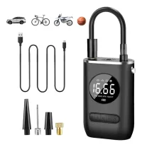 Compresor De Aire Portatil Inflador Recargable Auto Camioneta Bicicleta Moto Pelota Inflables