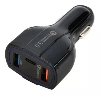 Cargador Rápido Para Auto 2 Usb + 1 Tipo C 12v 7.6a Kosmo