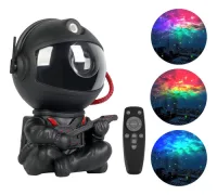 Proyector Astronauta Galaxia Estrellas Velador Lámpara Luz