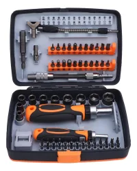 Juego De Destornilladores De Trinquete 68 En 1 Y Puntas Magnetica