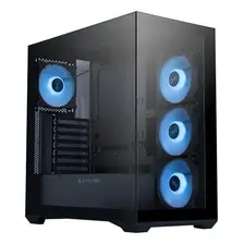 Gabinete Gamer Vidrio Templado Evolabs Progression Mid Tower Negro