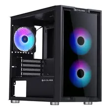 Gabinete Gamer 3 Fan Evolabs Innov8 Argb Vidrio Templado Negro