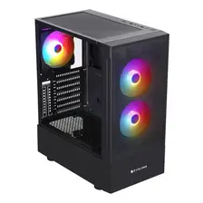 Gabinete Gamer Evolabs Sophystix Evo-110a 3 Ventiladores Rgb Negro