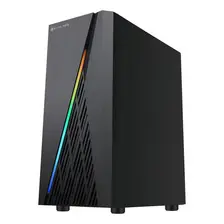 Gabinete Gamer Vidrio Templado 2 Fan Evolabs Streak Frgb Negro